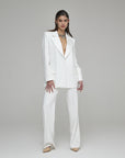 Smk suit with Palazzo trousers