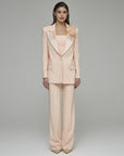 Smk suit with Palazzo trousers