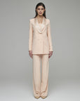 Ensemble pantalon palazzo croisé milanais