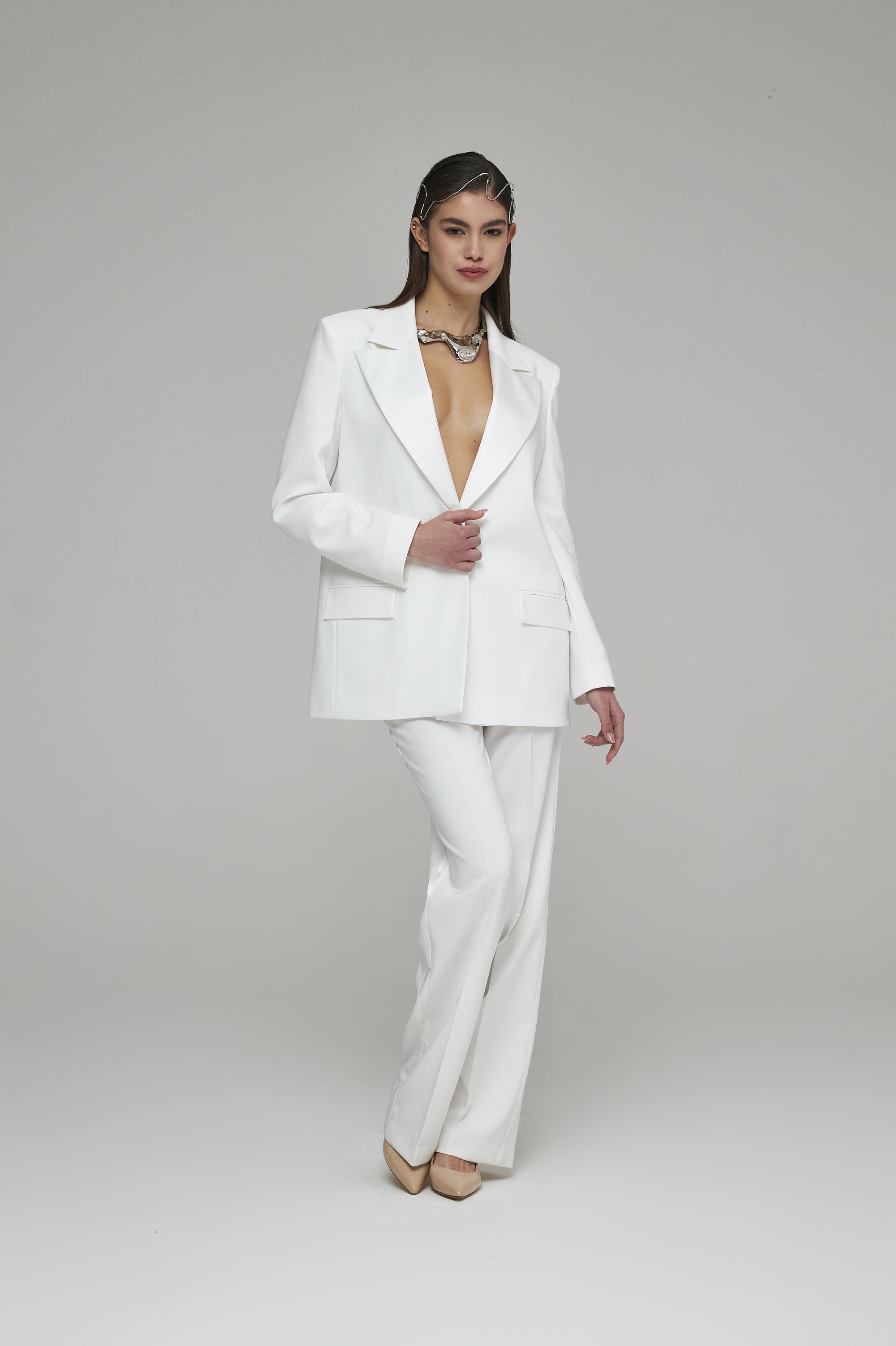 Tailleur Smk con Pantalone Palazzo