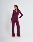 Ensemble pantalon palazzo croisé milanais