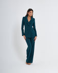 Ensemble pantalon palazzo croisé milanais