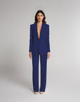 Costume milanais à un bouton avec pantalon palazzo