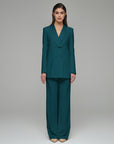 Ensemble pantalon palazzo croisé milanais