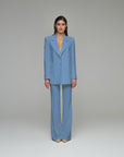 Smk suit with Palazzo trousers