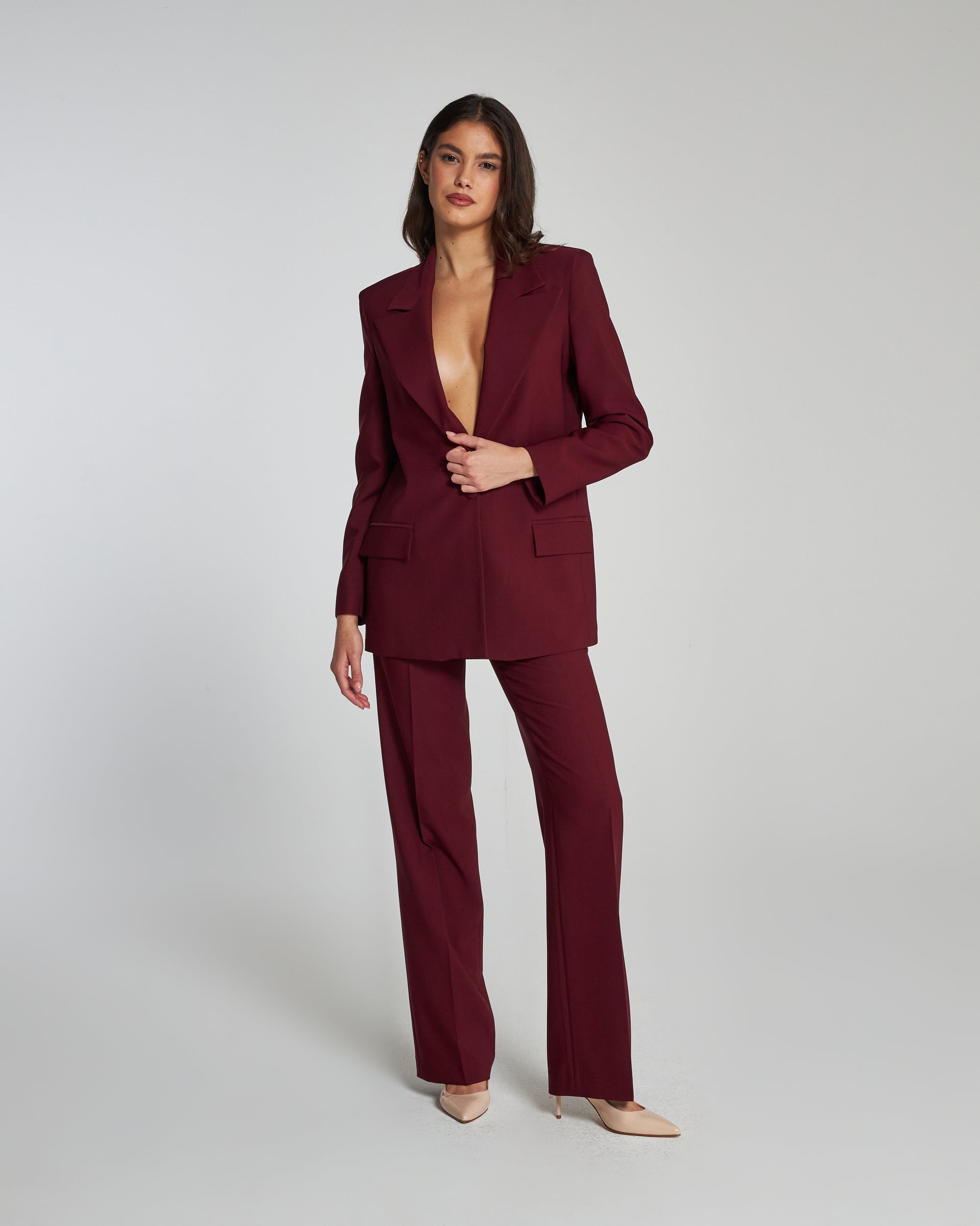 Smk suit with Palazzo trousers