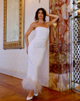 Robe coquillage à plumes