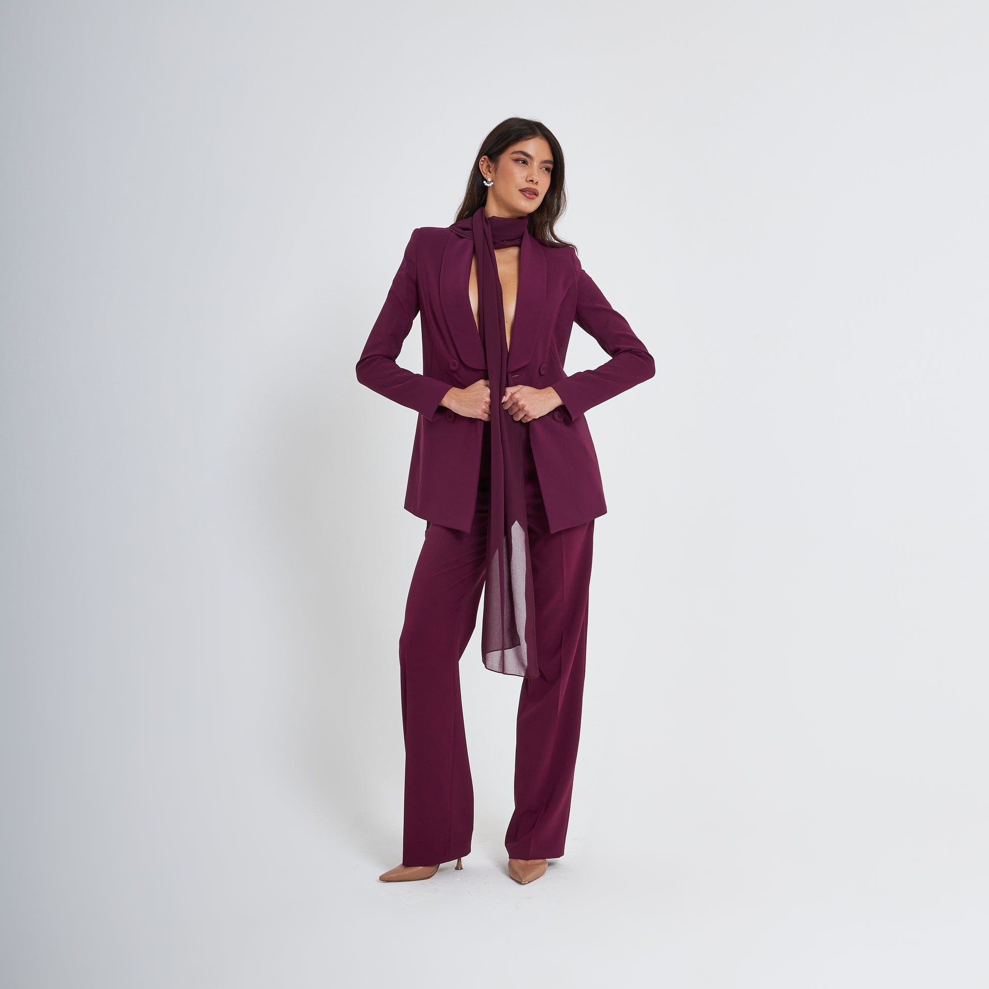 Tailleur Smk con Pantalone Palazzo